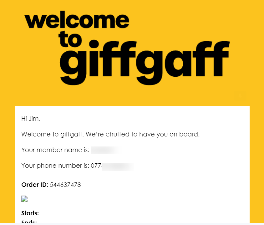 [Сим-карта для сохранения номера] Процесс активации Giffgaff в Великобритании